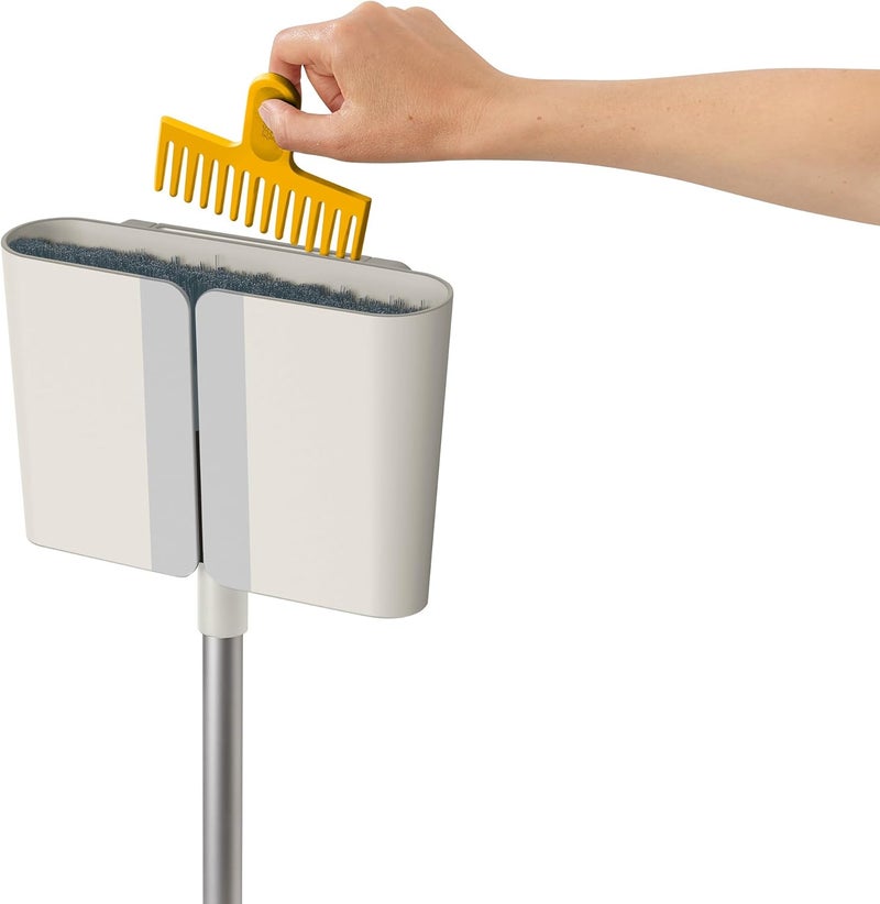 Joseph Joseph CleanTech Wall-Mounted Adjustable Long Handle Broom Sweeper with Dust-Shield Storage - Image 2